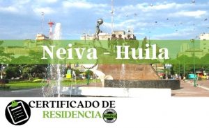 solicitud del certificado de residencia en Neiva e Huila