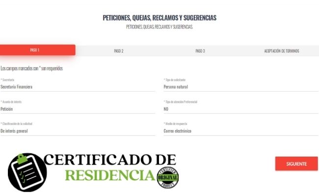 solicitud de certificado de vecindad en amazonas